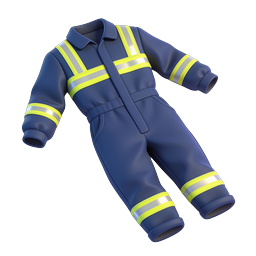 Safety Coverall Workwear Icon | Industrial Uniform 3D