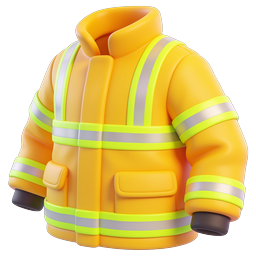 High-Visibility Safety Jacket 3D Icon | PPE Workwear