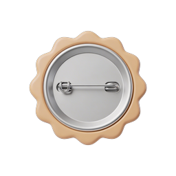 Stylisches Sicherheitsnadel-Badge 3D-Icon | Modeaccessoire