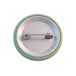 3D Safety Pin Button Icon - Realistic Fashion Design