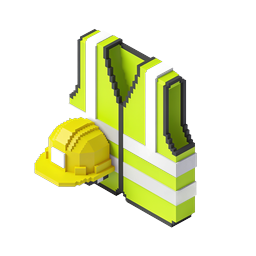 Safety Vest and Hard Hat Construction Icon | PPE