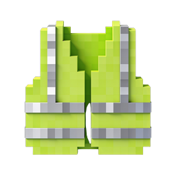 3D Isometric Safety Vest Icon - High-Vis PPE Design