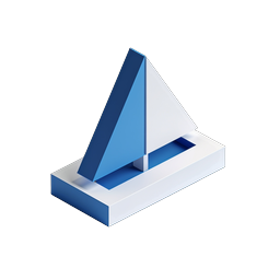 Sailboat Icon - 3D Nautical Design for Apps & Websites