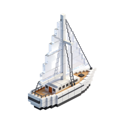 Stilvolles Segelboot-Icon für Meeresprojekte
