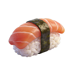 Realistic Salmon Nigiri Sushi 3D Icon
