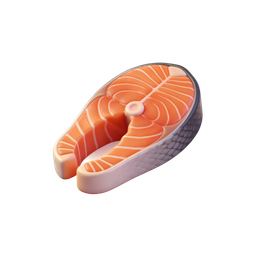 Vibrant Salmon Steak Icon for Culinary Use