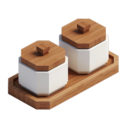 Ícone de conjunto de saleiro - Utensílios de cozinha isométricos