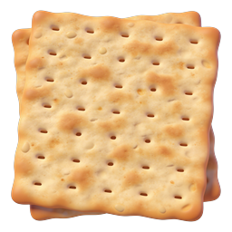 リアルな塩味クラッカーの積み重ねアイコン - 3D Food PNG
