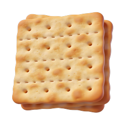 Icono de pila de galletas saladas - Ilustración de comida 3D
