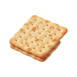 Saltine Crackers Stack Icon - Realistic Food Illustration