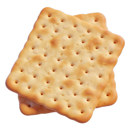 Saltine Crackers Icon - 3D Realistic Food Illustration