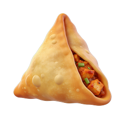 Samosa 3D Icon - Crispy Indian Snack Illustration