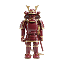 侍の甲冑 3Dアイコン | 日本の戦士