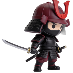 二刀流の侍戦士ちびフィギュア