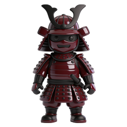 Samurai Warrior Figure 3D Icon - Japanese Armor
