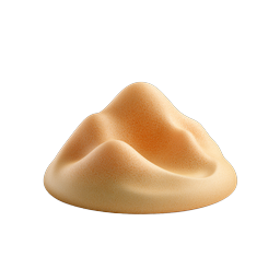 Realistic Sand Dune 3D Icon - Desert Nature Symbol