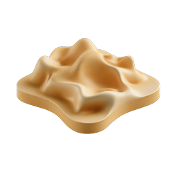 Sand Dune Terrain 3D Icon | Realistic Desert Landscape