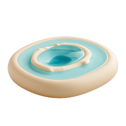 Sand Pool Oasis 3D Icon - Desert Water Feature