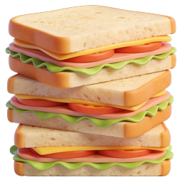 Tall Stack of Layered Sandwiches Food Icon