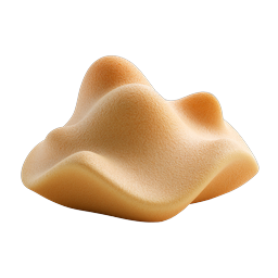 Sandy Clay Formation 3D Icon | Organic Nature Design