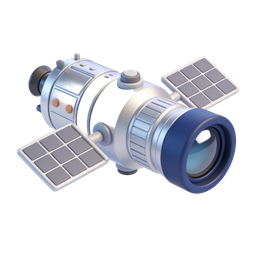 High-Tech Satellite Camera Icon for Space Exploration