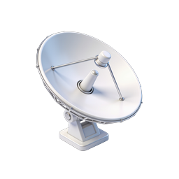 Satellite Dish Antenna 3D Icon - Telecom Technology
