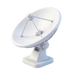 Satellite Dish Icon - 3D Isometric Technology