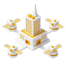 Isometric Satellite Station Icon - Communication Tower