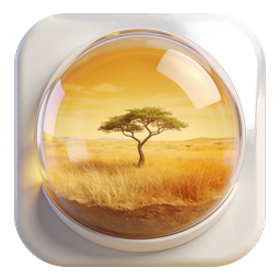 Savanna Sunset Acacia Tree 3D App Icon