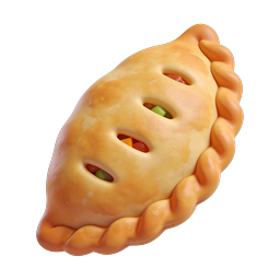 Savory Meat Pie Icon - Golden Crust 3D Render