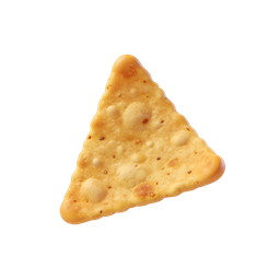 Realistic Triangular Chip Icon for Food Branding