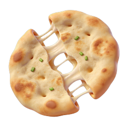 Scallion Pancake 3D Realistic Food Icon
