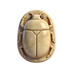 Realistic Marble Scarab Beetle 3D Icon