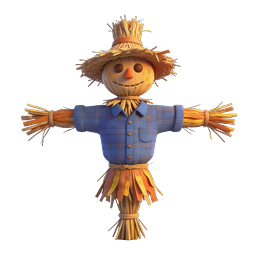 3D Scarecrow Icon | Autumn Harvest Character Design