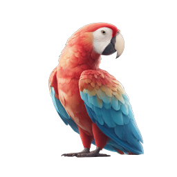 Scarlet Macaw Parrot Realistic Icon - Tropical Wildlife