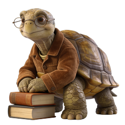 Scholarly Turtle Icon - Wise Animal Character