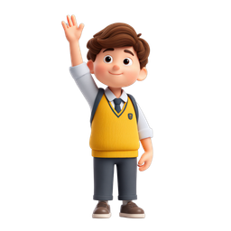 Friendly School Boy Icon for Educational Use