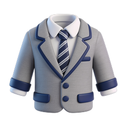 Icône de blazer d'uniforme scolaire - Design style argile 3D