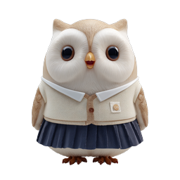 Icono de búho lindo con uniforme escolar - Mascota de educación