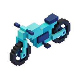 Sci-Fi Voxel Blaster Pistole Isometrisches 3D-Icon