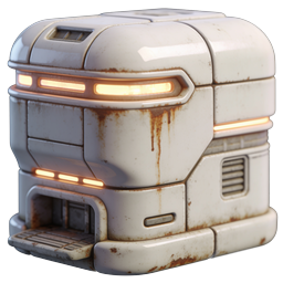 Sci-Fi Crate Icon - Futuristic Storage Container
