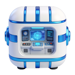 Futuristisches Sci-Fi Tech-Kapsel-Icon | 3D-Render