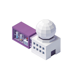 Science Research Laboratory Observatory Icon | Isometric 3D