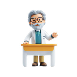 Friendly Science Teacher Icon for Education and Learning