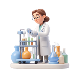 Scientist Laboratory Icon for Science and Education