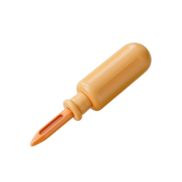 Stylish Orange Screwdriver Icon for DIY Projects