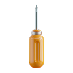 Icon of a Sleek Orange Screwdriver for DIY Projects