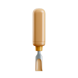 Realistic Screwdriver Tool Icon - 3D Rendered