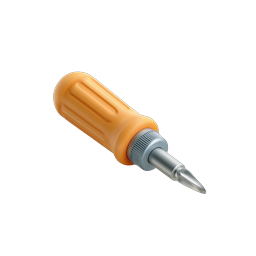 Screwdriver Tool Icon - 3D Hardware Illustration