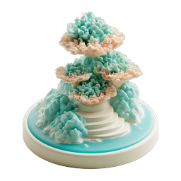 Sculpted Coral Tree 3D Icon - Pastel Nature Design